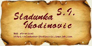 Sladunka Ikodinović vizit kartica